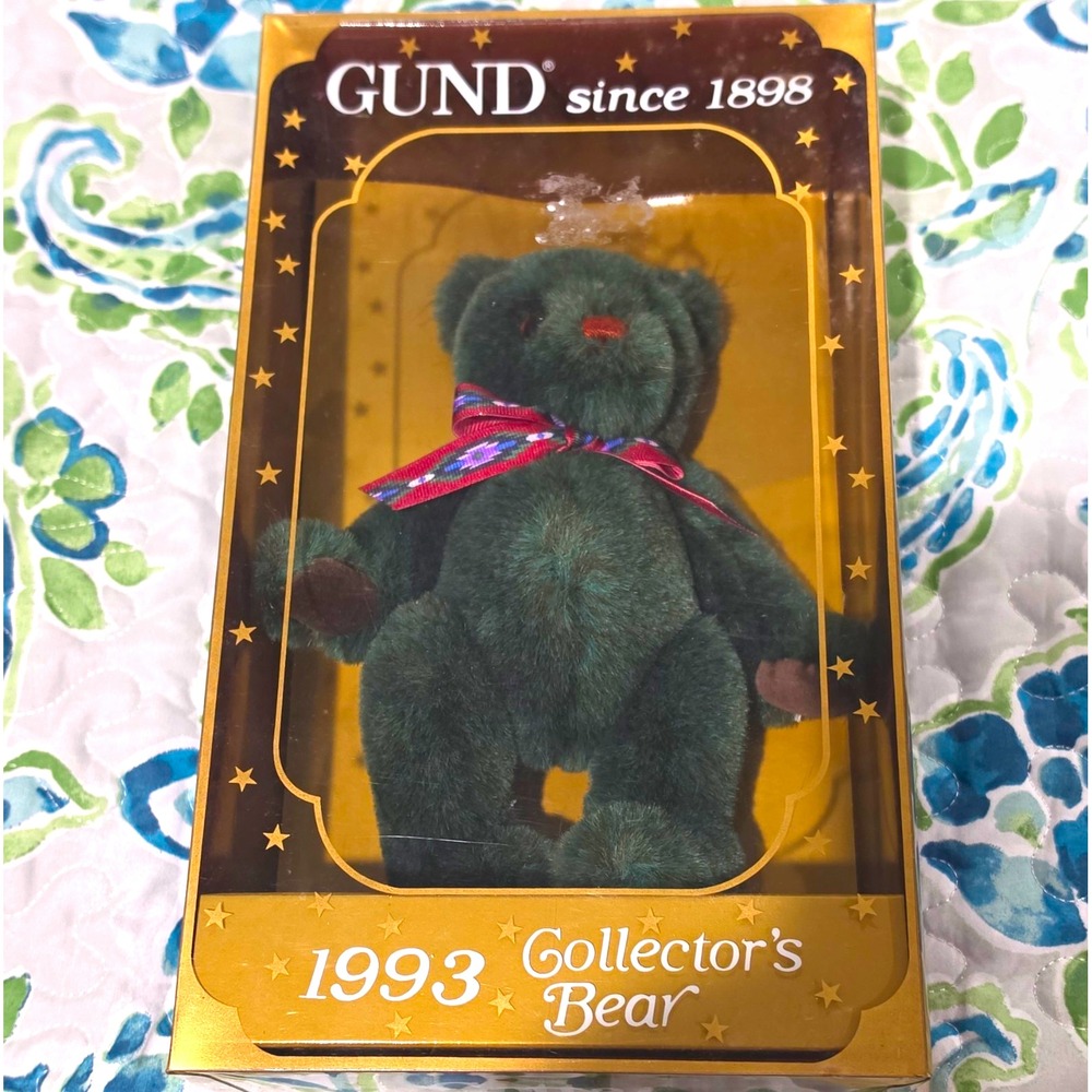 GUND 1993 Collector's Bear Limited Edition Vintage Plush Bear in Box 6-14in